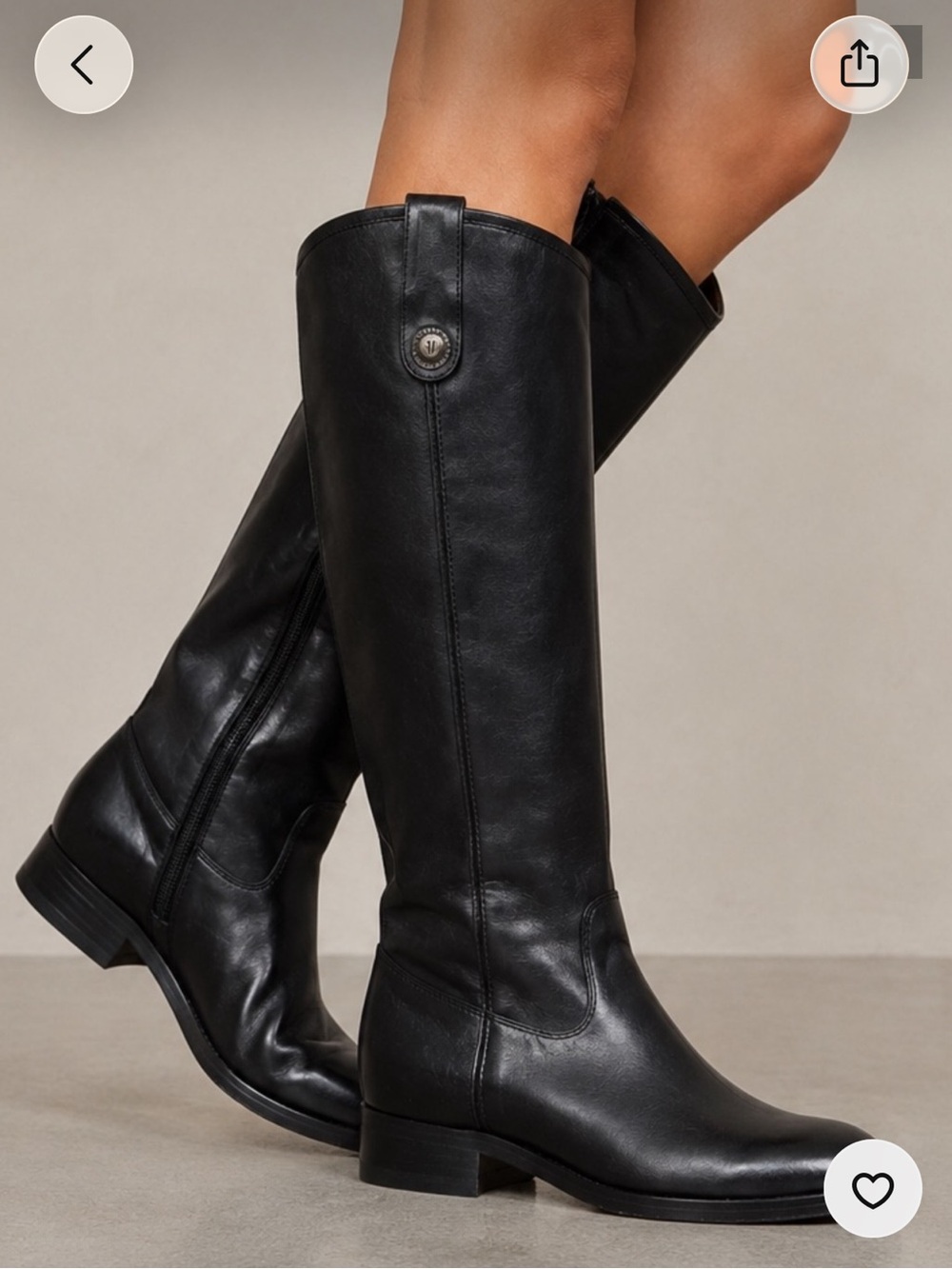 Frye Women’s Melissa Black Leather Riding Boots size 11